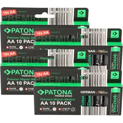 PATONA Premium 40x AA Batterien (4x10er) Pack 1,5V Alkaline
