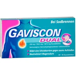 Gaviscon Dual 250 mg/106,5 mg/187,5 mg