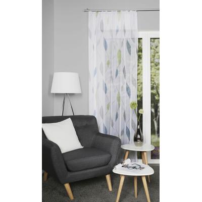 Gardine HOME WOHNIDEEN "PAOLO, 1 Stück, Kräuselband, halbtransparent", bunt (blau, grün, grün), B:140cm H:145cm, Voile, Obermaterial: 100% Polyester, Gardinen, Gardine, halbtransparent