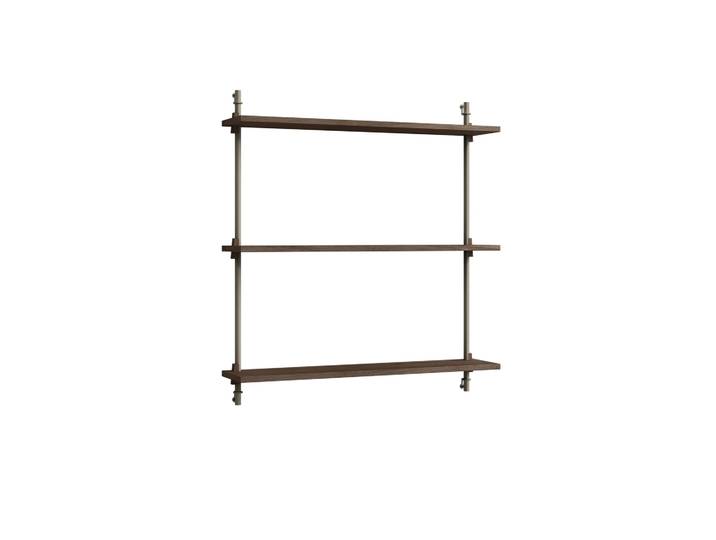 MOEBE Étagère murale Wall Shelving Chêne fumé-warm grey, 92x85x17,5 cm, WS.85.1