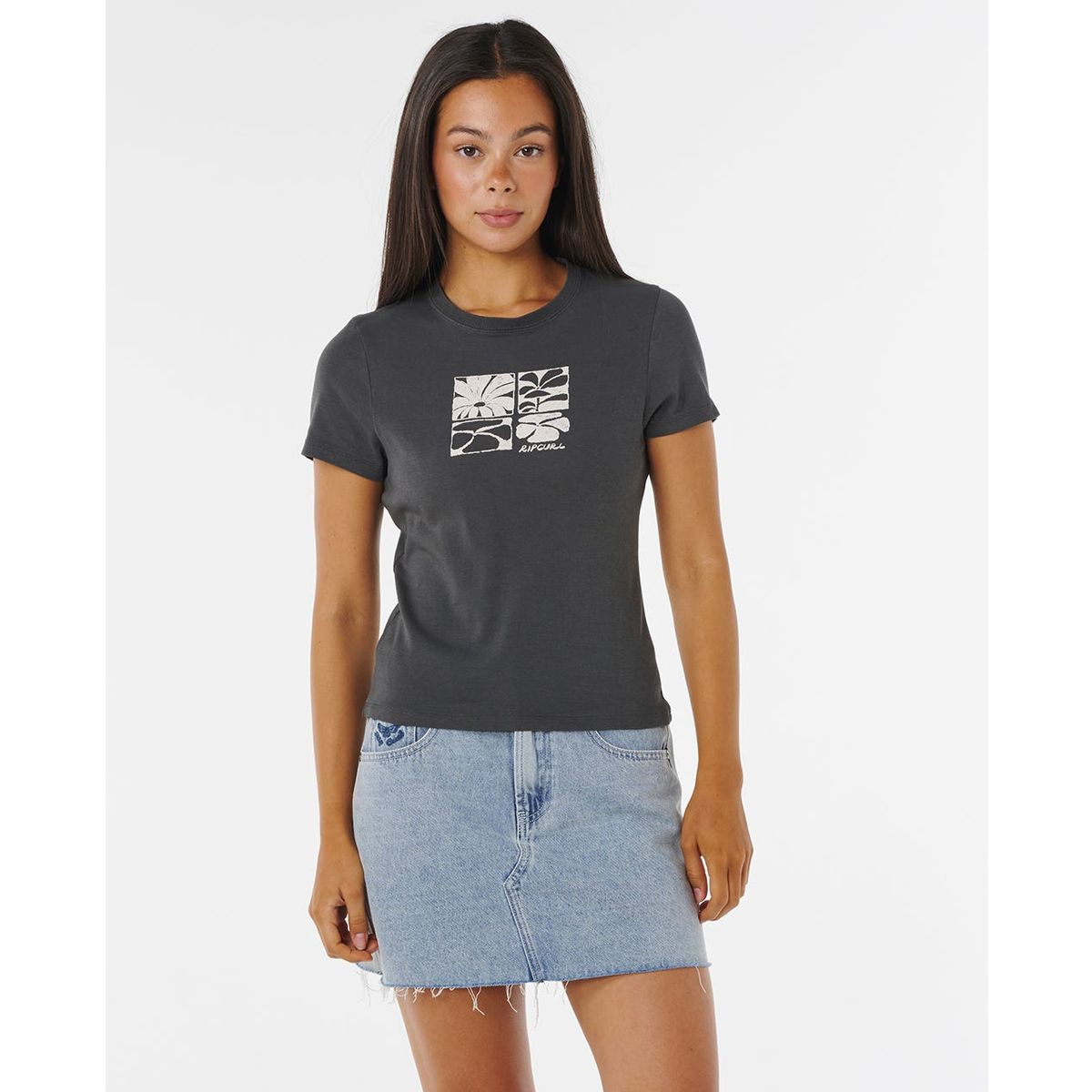 RipCurl Oceanic Fitted Tee washed black (8264) XS 0JKWTE_8264_XS