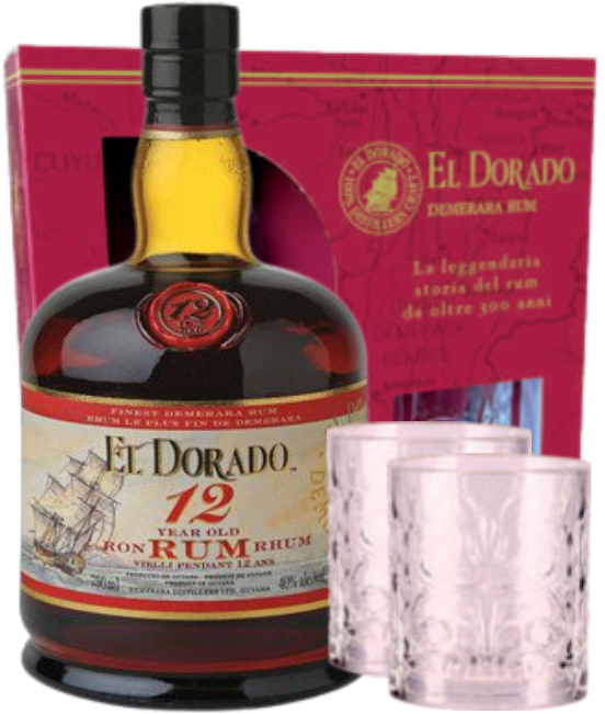 El Dorado Rum 12 Anni Glass Pack