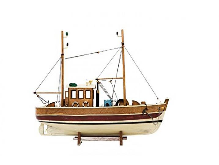 aubaho Kutter Fischerboot Fischkutter Holzschiff Schiff Schiffsmodell 45cm kein Bausatz