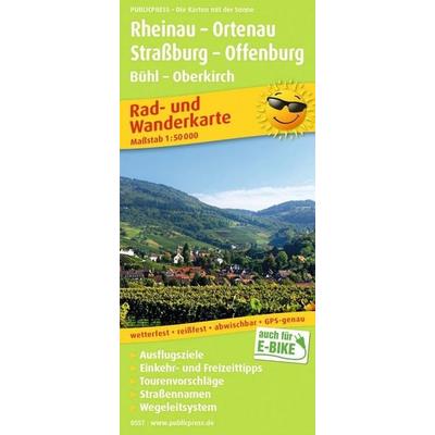 Publicpress Rad- und Wanderkarte Rheinau, Ortenau, Straßburg, Offenburg, Bühl, Oberkirch 1:50.000, Sonstige von , KOMPASS Freytag & Berndt,