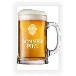 Einladungskarte Sommerparty: Bierkrug