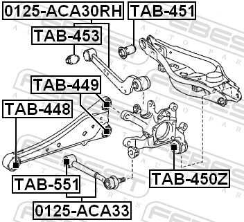 Febest Lagerung, Lenker Tab-551 Vor Der Achse Für Toyota