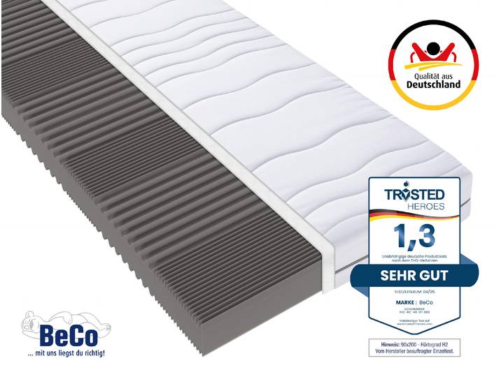 Komfortschaummatratze BECO Matratze Dream Flex, 7-Zonen-Komfortschaummatratze, diverse Grössen , weiss (weiß), B:90cm H:18cm L:200cm, Bezug: 100% Polyester. Steppfüllung: 100% Polyester, Matratzen, Komfortschaummatratze, Note 1,3 SEHR GUT*, feiner, hygienischer Mikrofaser-Bezug