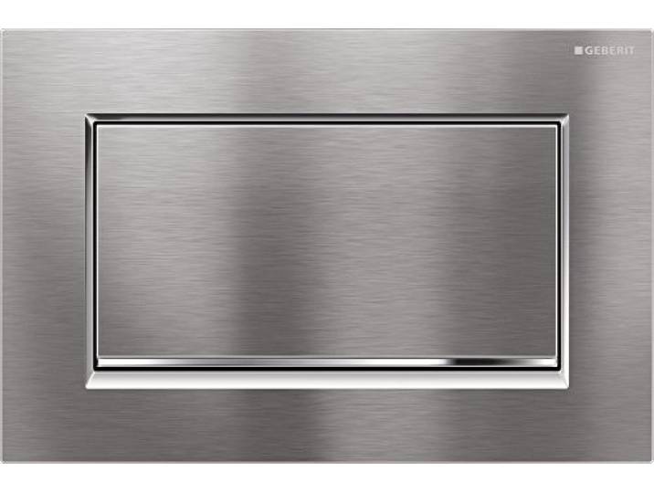 GEBERIT 115.893.KX.1 Sigma30 Sigma 30 bedieningsplaat voor spoel-stop-spoeling, schroefbaar, geborsteld chroom