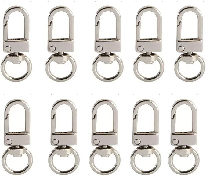 INF Verschlusshaken-Set - 10 Stück, Premium-Qualität Silber