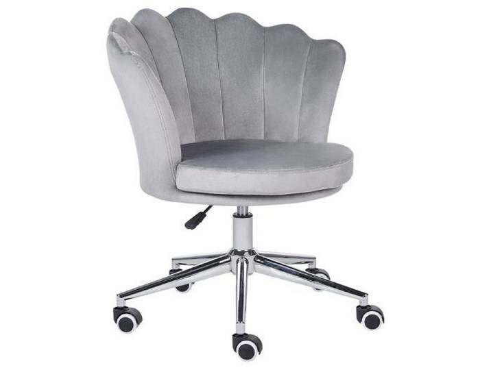 Chaise de bureau en velours gris MONTICELLO