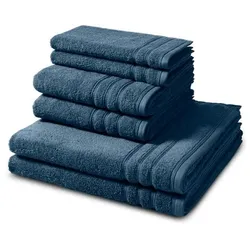 Casea Handtuch-Set Alicante 6-teilig Baumwolle Blau