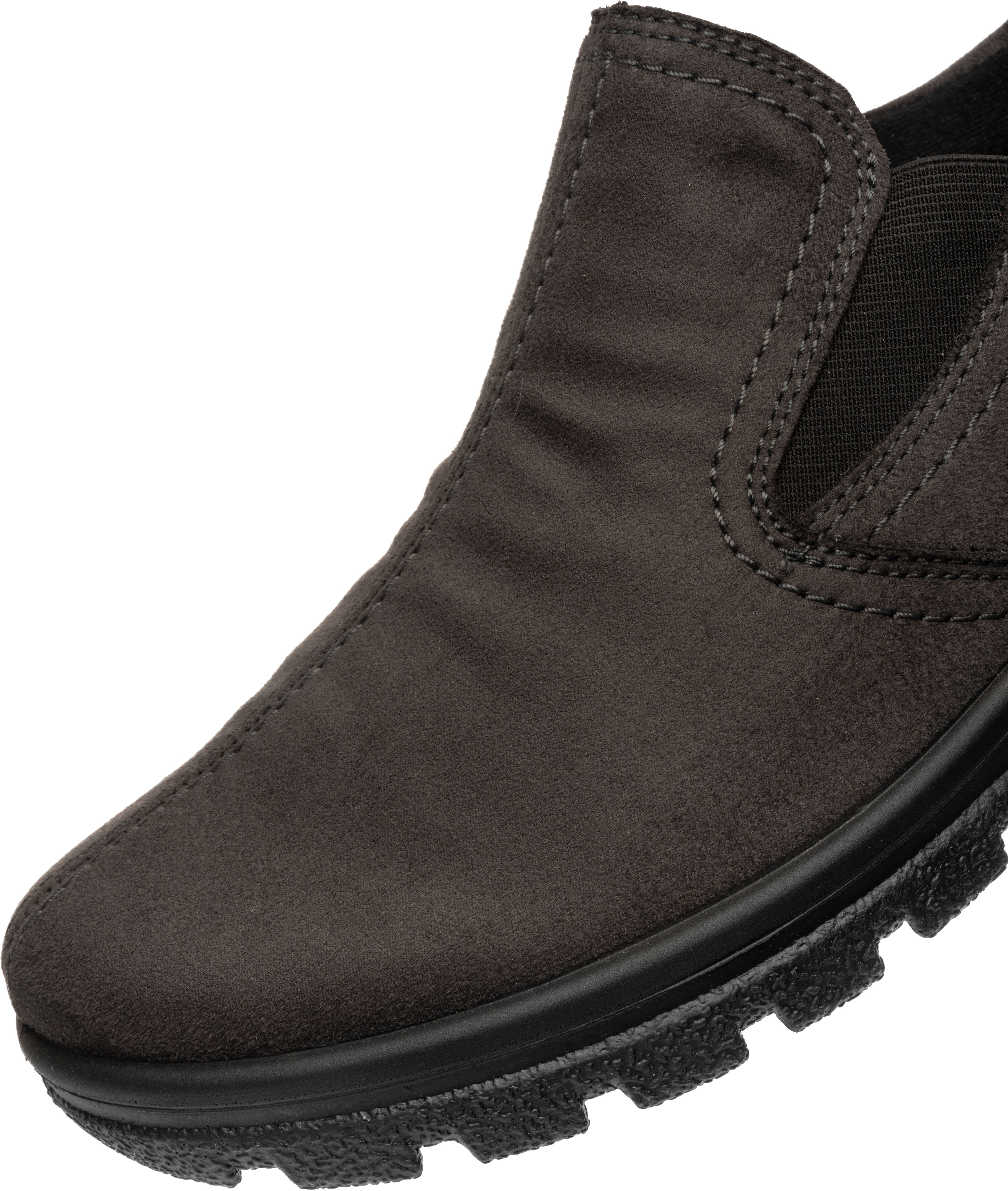 Slipper ARA "SAAS FEE", Damen, Gr. 6,5, atmungsaktiv, grau, Textil, unifarben, Schuhe Slipper, Freizeitschuh, Trekkingschuh mit Gore-Tex, G-Weite grau 6,5, atmungsaktiv