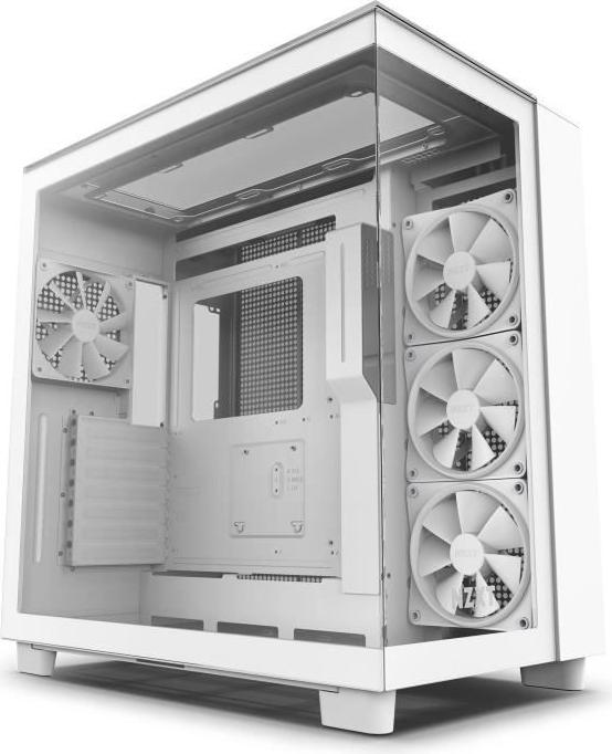 Gehäuse Midi-Tower, NZXT H9 Elite, Tempered Glass, RGB-Unterstützung, Weiß, CM-H91EW-01