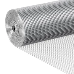 VEVOR Drahtgeflecht 915mmx15,24m Volierendraht 23 Gauge Maschendrahtzaun, Feuerverzinkte Maschendrahtrolle 6,35x6,35mm Maschenweite Maschendraht für Kaninchenkäfige Kleine Nagetiere