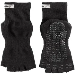 Injinji Damen/Herren/Unisex Grip Toeless Mini-Crew S schwarz