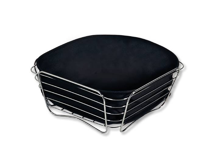 home24 Brood- en fruitmand Milim 26 x 11 x 26cm zwart/zwart