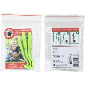Protectaplast Zeckenhaken Tick Remover, 3er Set, für Mensch und Tier, aus Kunststoff, 3 Größen