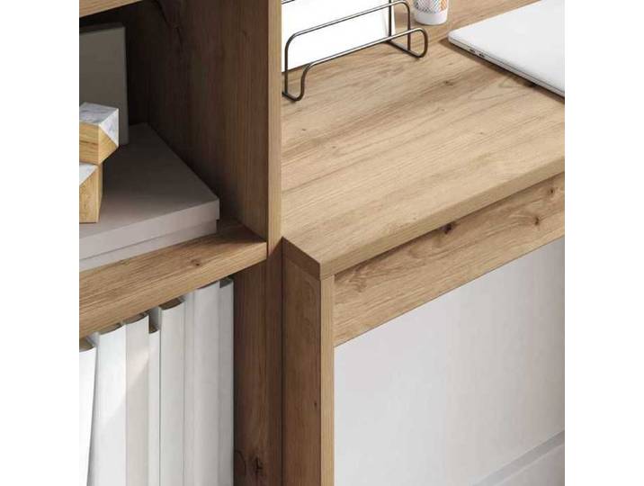 En Promotion Bureau à domicile - CLARENCE® - avec tiroir 2 pcs Chêne artisanal - Table de travail(2 personnes) 7701419