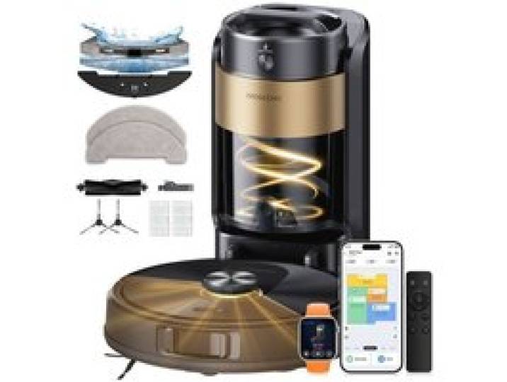 Aspirateur robot laveur - PROSCENIC - QO20 Plus - Station sans sac 4L - 18000 Pa - Autonomie 200 min