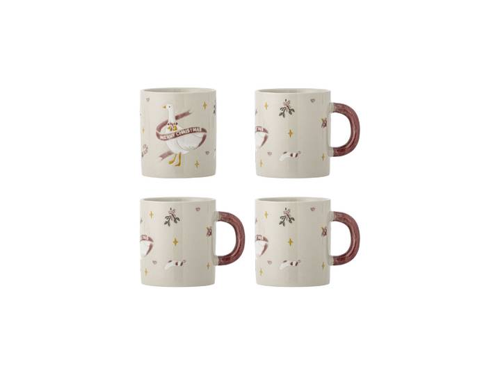 Mug lot de 4 en grès multicolore Mary