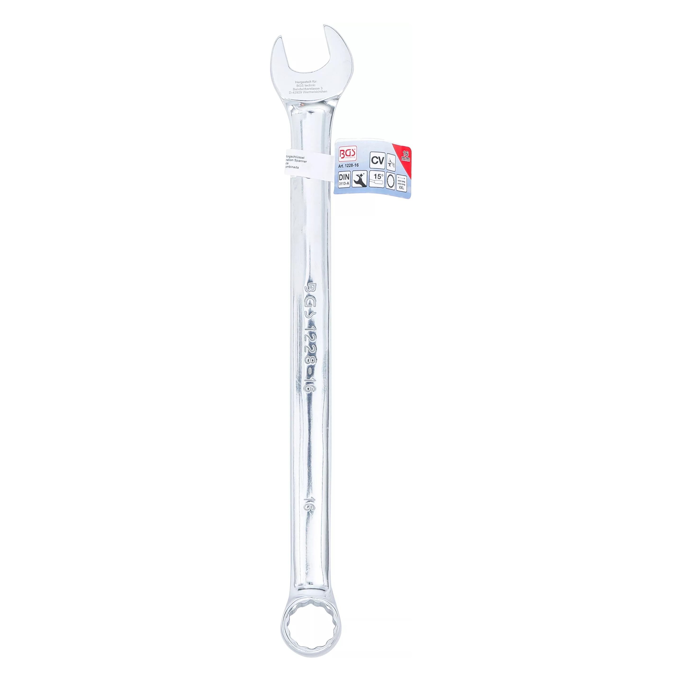 BGS Maul-Ringschlüssel extra lang SW 16 mm (16 mm) (1228-16)