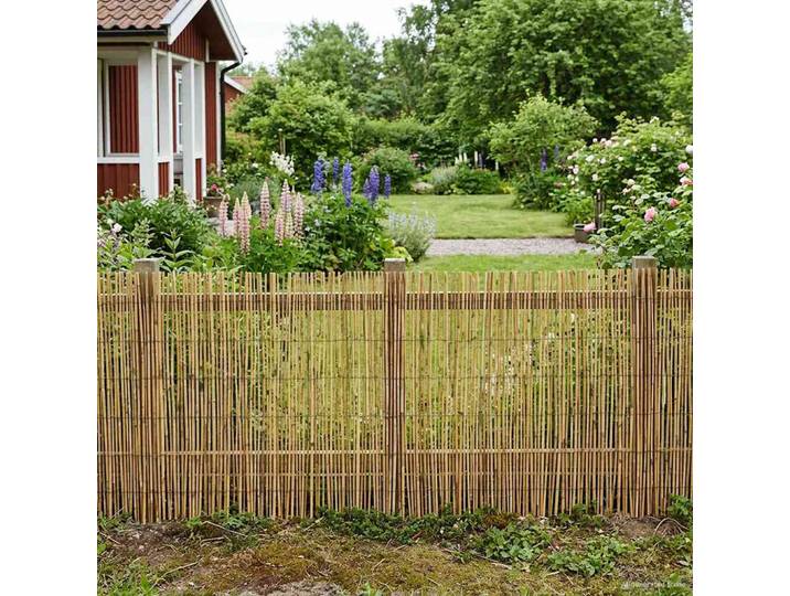 vidaXL Gartenzaun Kohlenstoff 400 x 100 cm Schilf