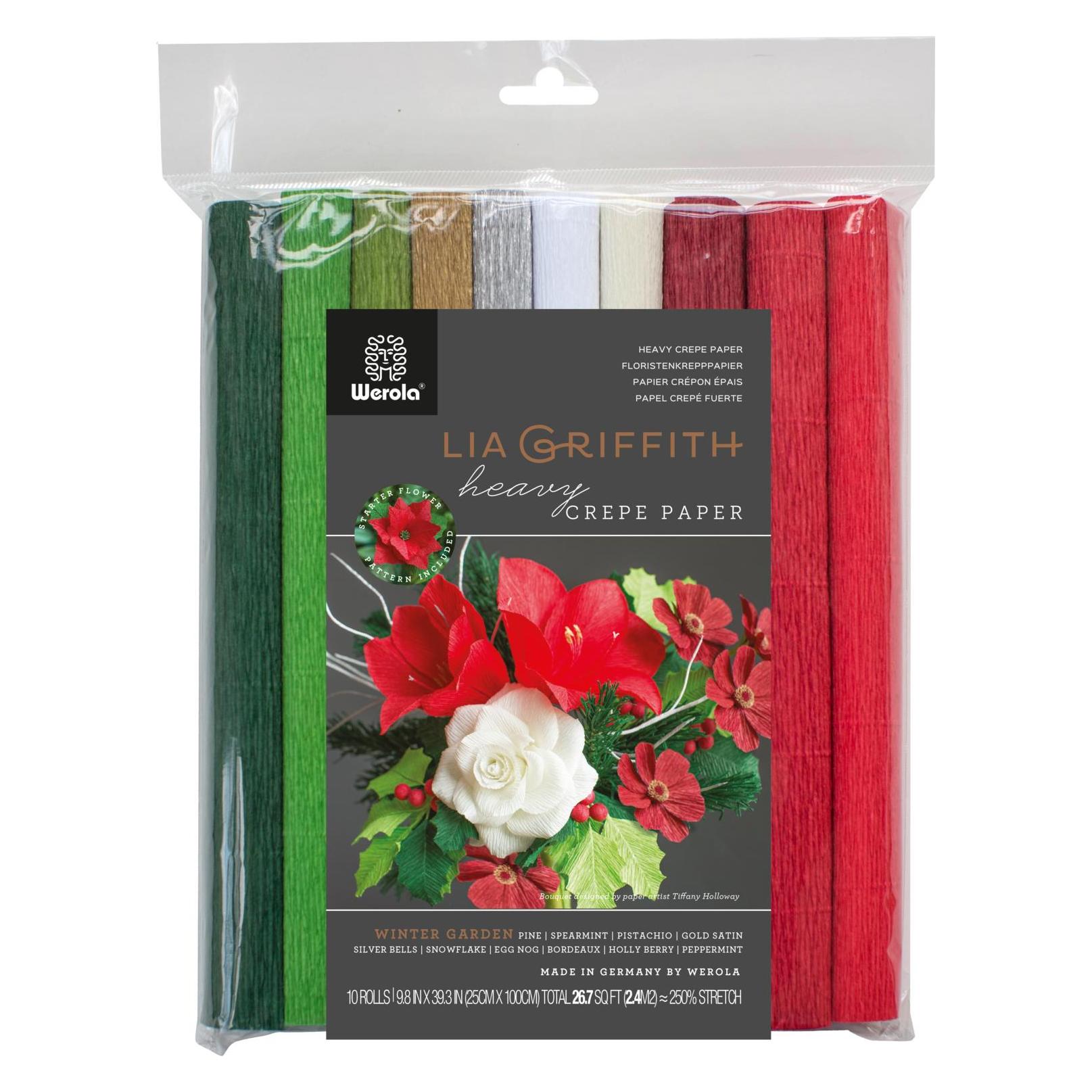 Werola Lia Griffith, Floristenkrepp "Winter Garden", 10 Rollen (10x) (794120105)
