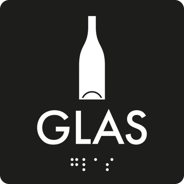 Denfoil Glas Taktilt Skilt, Akryl, 80x80x3 Mm