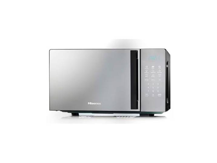 Hisense, H20MOMBS4HG, Mikrowelle 20 Liter, Türöffnung links, LED-Display mit Tasten, 9 Funktionen, 700 W, Rohrgrill, Spiegelfarbe