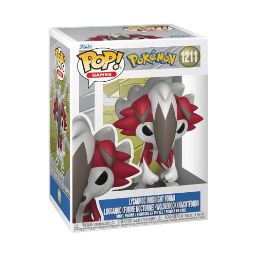 Funko POP! Games Pokemon Lycanroc Midnight nummer 1211 vinyl verzamelfiguur