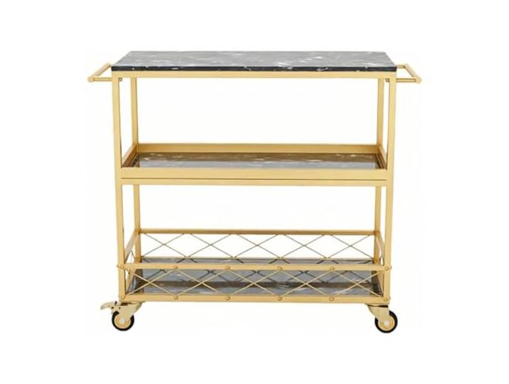 Xumh2024-3 Lagerung Mobiler Küchen-Servierwagen, Hotel-Getränkewagen, Esszimmer-Sideboard-Regal(Schwarz,Klein)