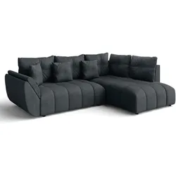 ECKSOFA L Form Kayseri Grau 268/192/96 cm – mit Bettkasten