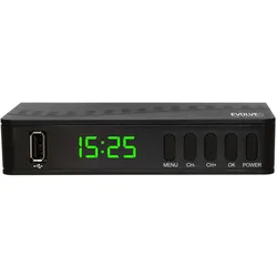 Evolveo EasyPhone ALPHA T2 Cable, Terrestrial Full HD Black (DVB-T2), TV Receiver, Schwarz