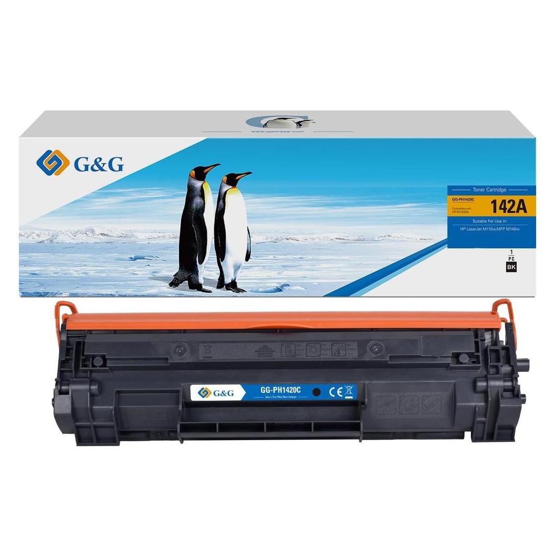 G & G Huismerk W1420A Tonercartridge Alternatief voor HP 142A Zwart (BK) (20809)