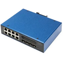 Digitus Industrieller 8+4 10G Uplink Port L3 managed Gigabit Ethernet PoE Switch