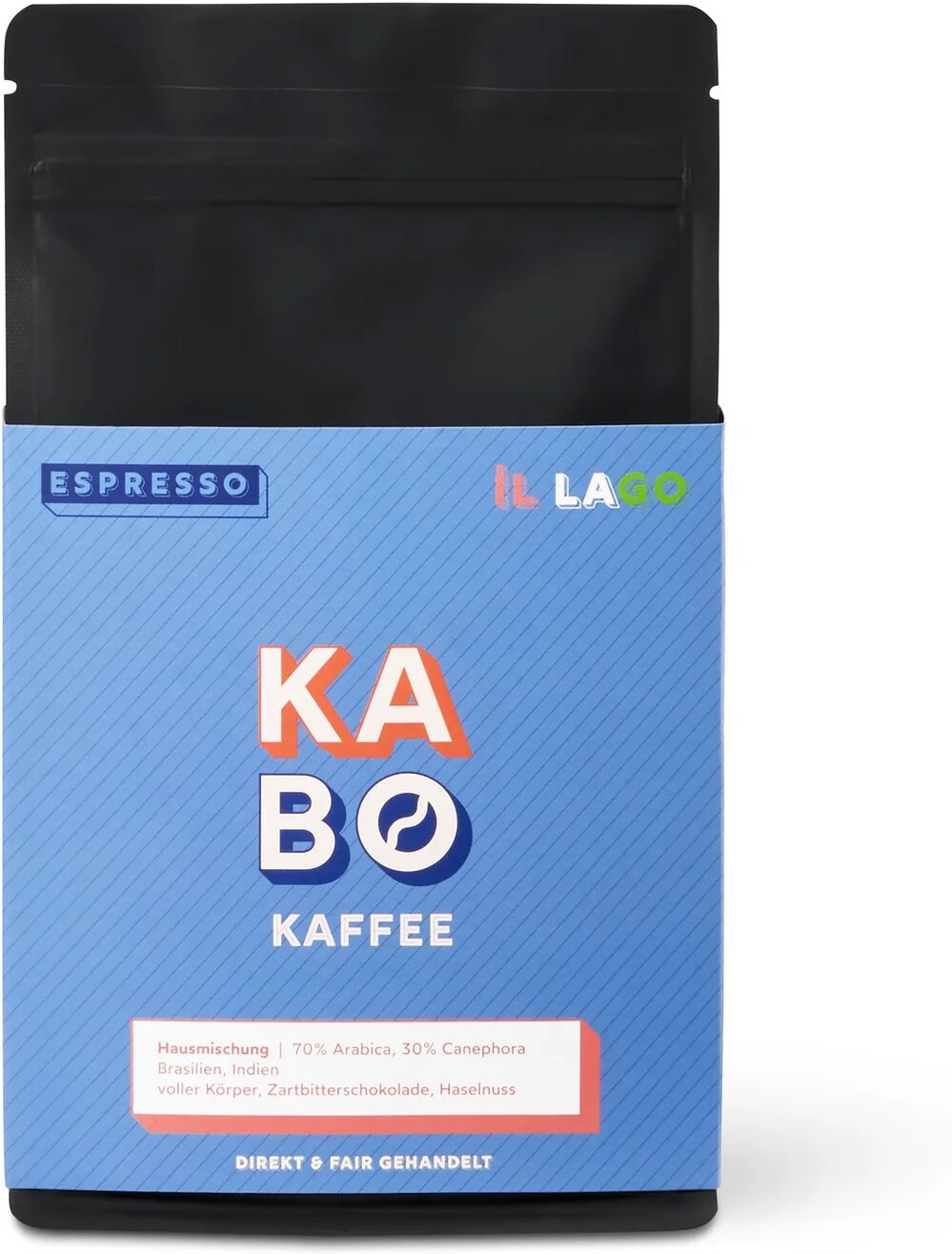 Kabo - il Lago Espresso - 250 g Ganze Bohne - Intensität: 5/6