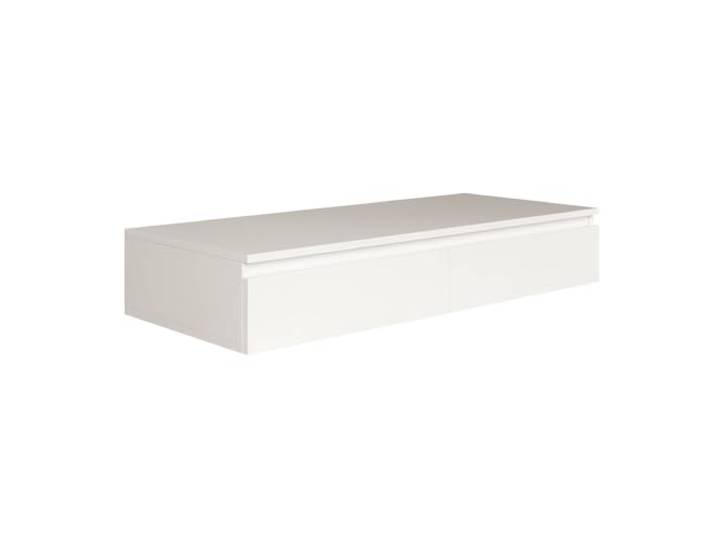 Selsey Schminktisch Hängend Breite 120 cm Weiß Moderner Schminktisch Ohne Spiegel Mit 2 Schubladen Wandmontage, Spanplatte 16 mm, ABS-Kanten, Ideal für Stilvolle Inneneinrichtungen