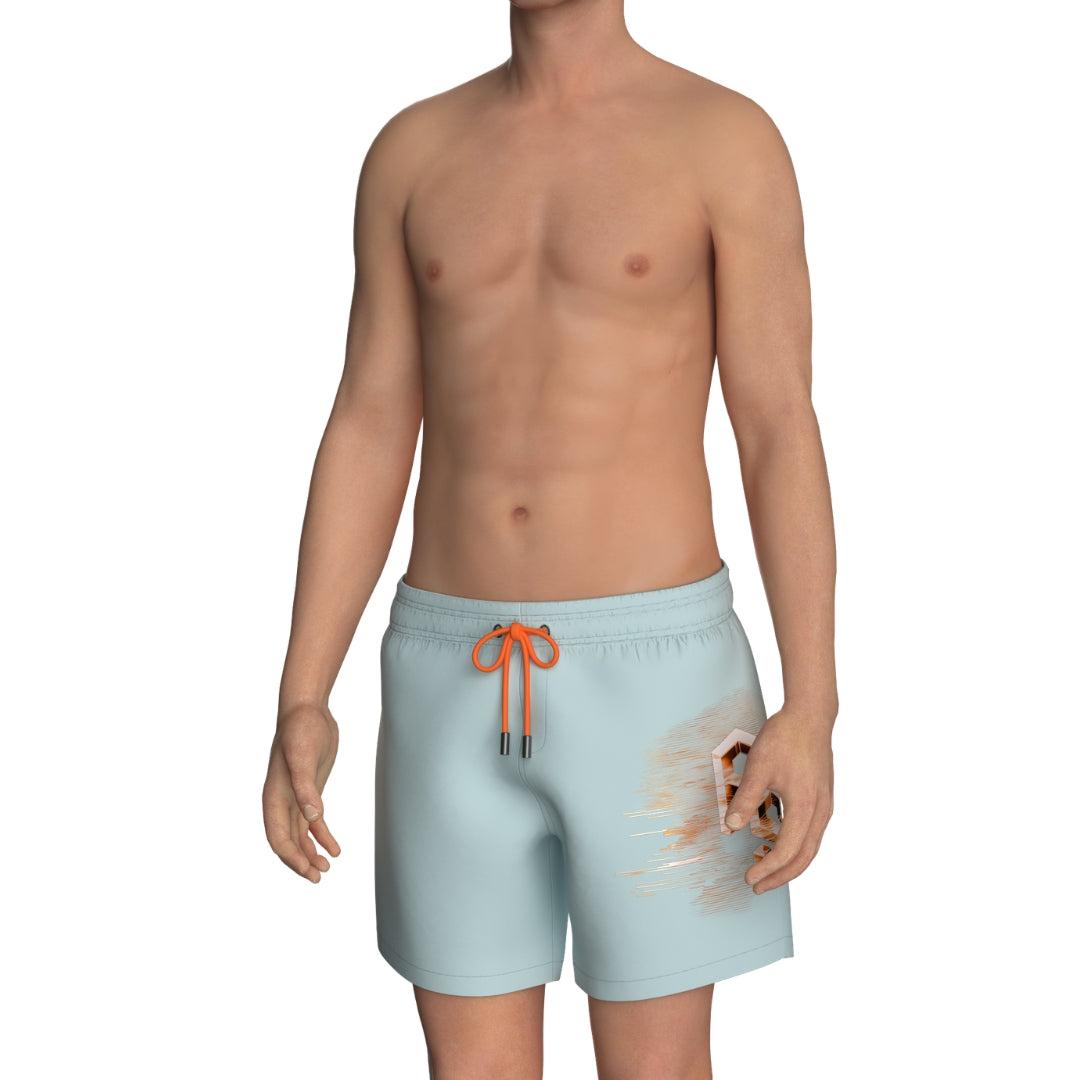Boardshorts Badeshorts in Blassblau