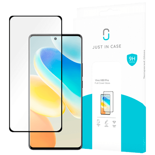 Just in Case Gehärtetes Glass Edge To Edge Displayschutzfolie vivo X80 Pro