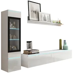 WOHNWAND VERA | WEISS HOCHGLANZ