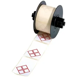 Brady, Etikettenrolle, MNK-CLP-105x155-L4B-B7610-0.2, Papier, Weiss, matt, 105.00 x 155.00 mm, Layout L4B(4 rote Rau