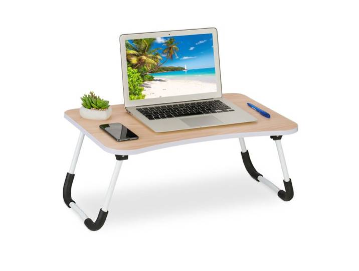 Relaxdays Laptoptisch in Holzoptik