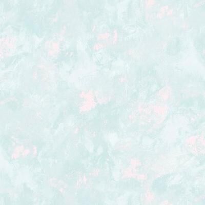Textured Leaves Nashville 32.7 Ft. x 20.5 In. Vinyl Light Blue Marble Rose Wallpaper Covering