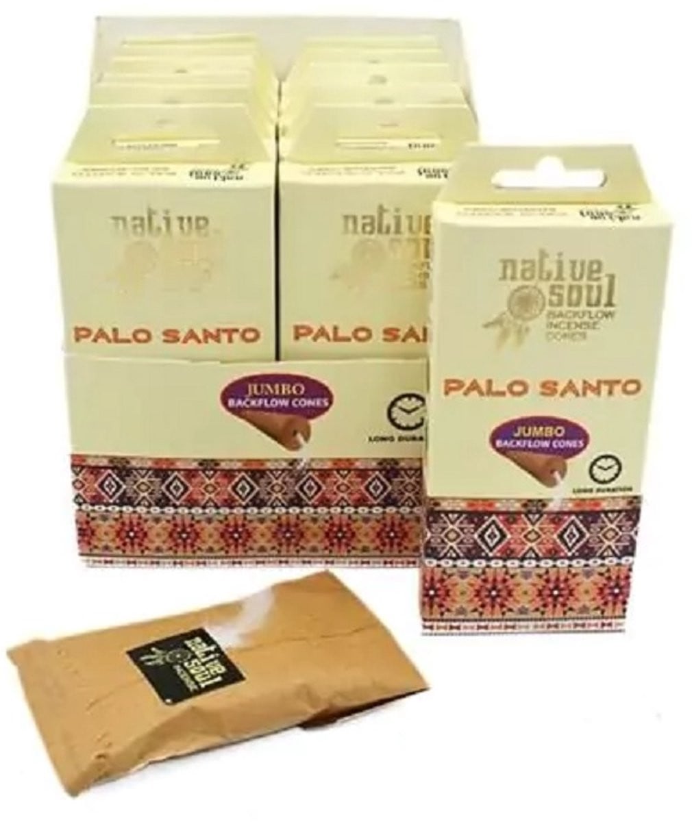 Native Soul Backflow Wierook met Palo Santo en Heilig Hout - 12 Pakjes