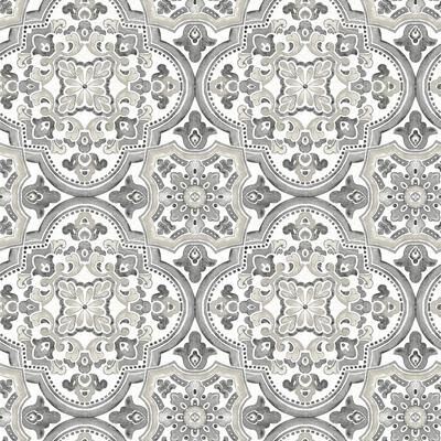 Chesapeake Concord Black Medallion Wallpaper