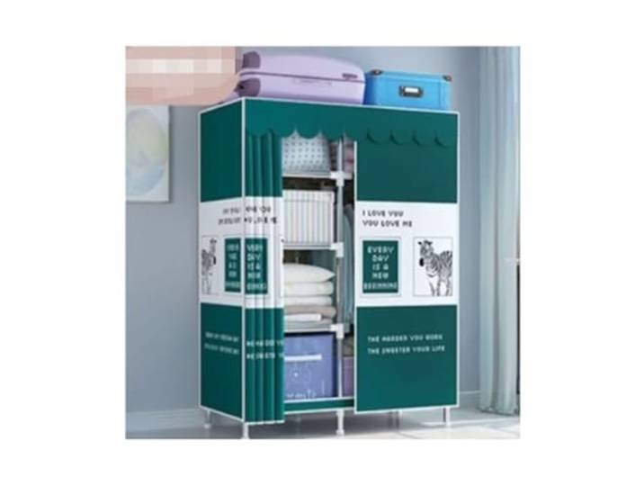 MCLIUJIA Mobiler Kleiderschrank Einfache Tragbare Kleiderschrank-Abdeckung for Zuhause, Kleiderschrank, Regale, Kleidung, Aufbewahrung, Organizer Schneller und einfacher Aufbau(Grün,103x45x170cm)