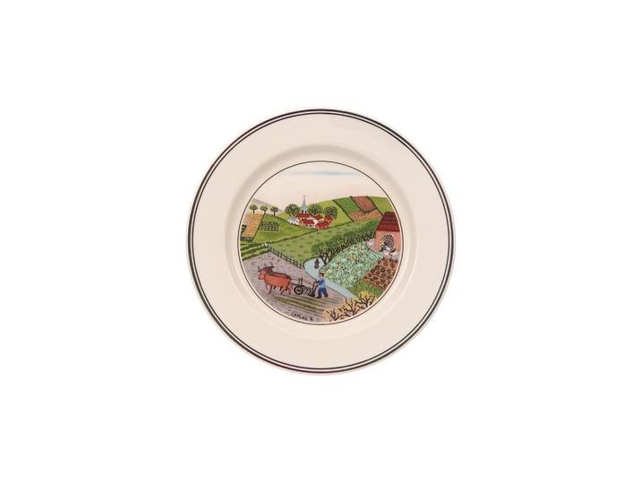 Brotteller VILLEROY & BOCH Brotteller Feldarbeit Design Naif ø 17 cm bunt , bunt, Speiseteller, Brotteller