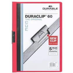 Durable Klemmhefter »Duraclip 60« rot, 22x31 cm