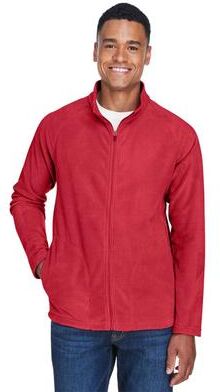Team 365 TT90 Men's Campus Microfleece Jacket in Sport Red size Medium   Polyester