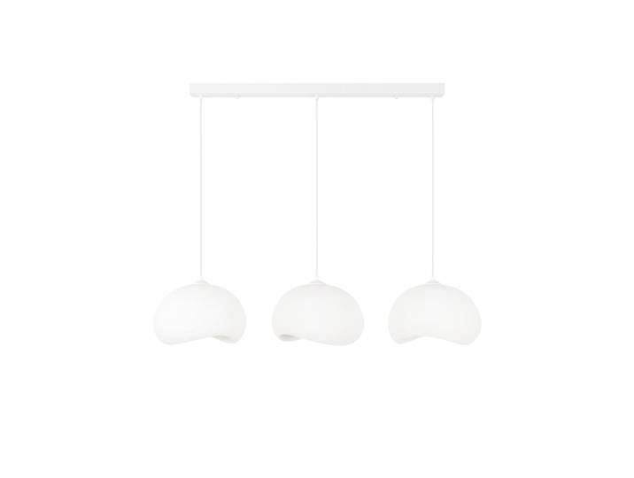 Lustre en métal Yontu - 27 x 30 x 65 cm - Blanc